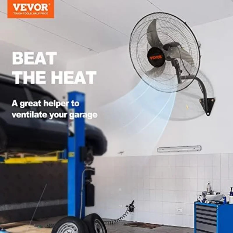 VEVOR 18 Inch Wall Mount Fan Oscillating Industrial High Velocity 4000 CFM