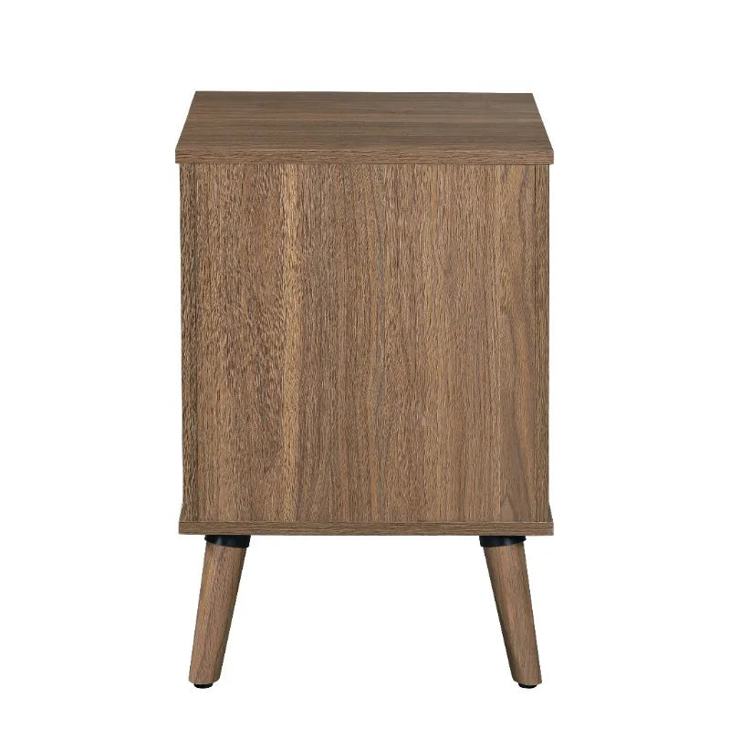 MidCentury Modern Nightstand Bedroom Storage Drawer Shelf Bedside Table