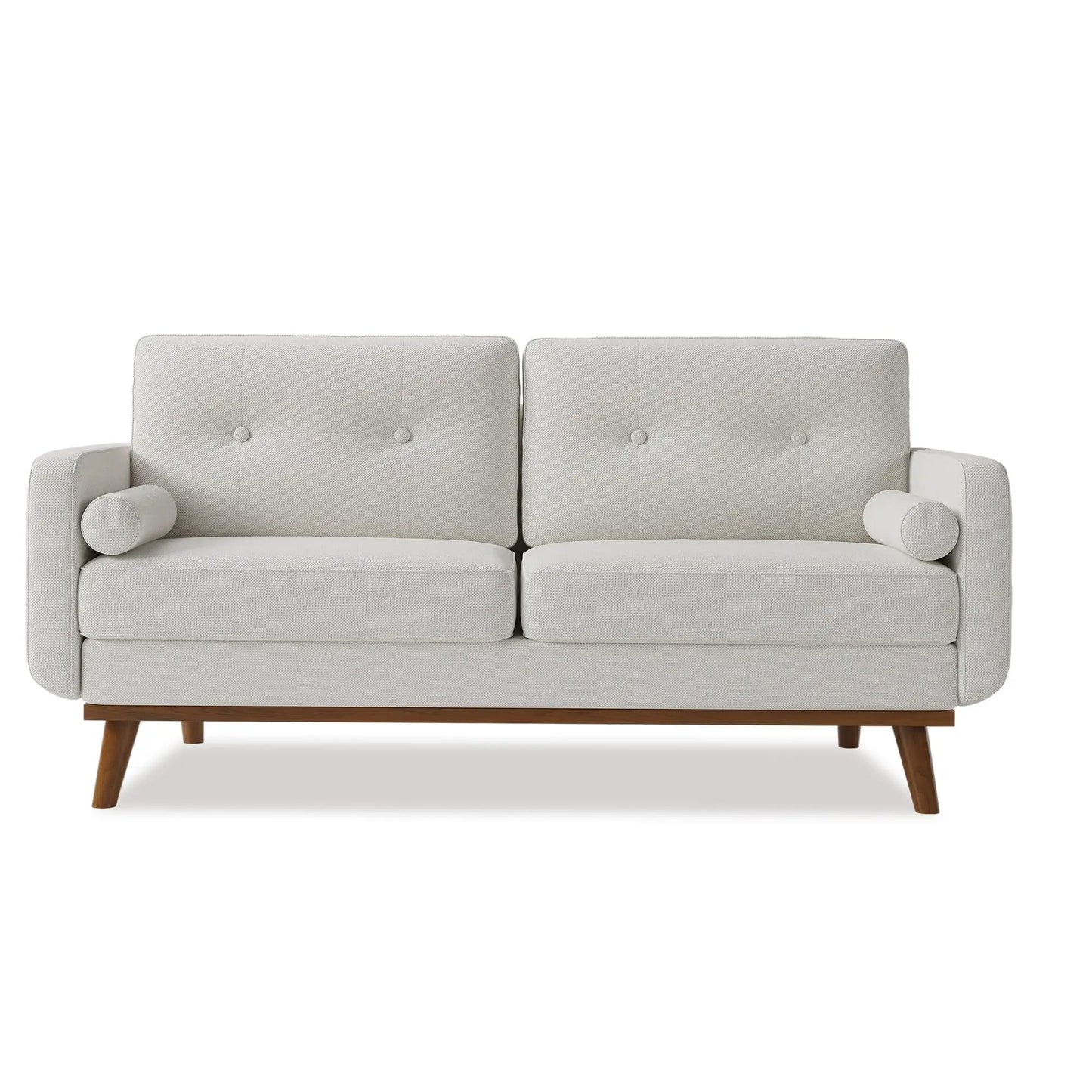 Ljustra 65 Inch Mid Century Modern Loveseat Sofa Couch Linen Upholstery