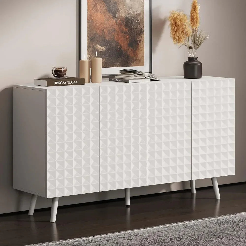 Ljustra 54.45 Inch Buffet Cabinet Large Sideboard Storage Kitchen Organizer