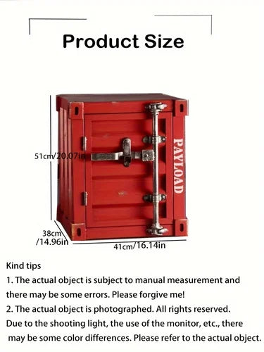 Ljustra Industrial Style Coffee Table Small Storage Nightstand Cabinet