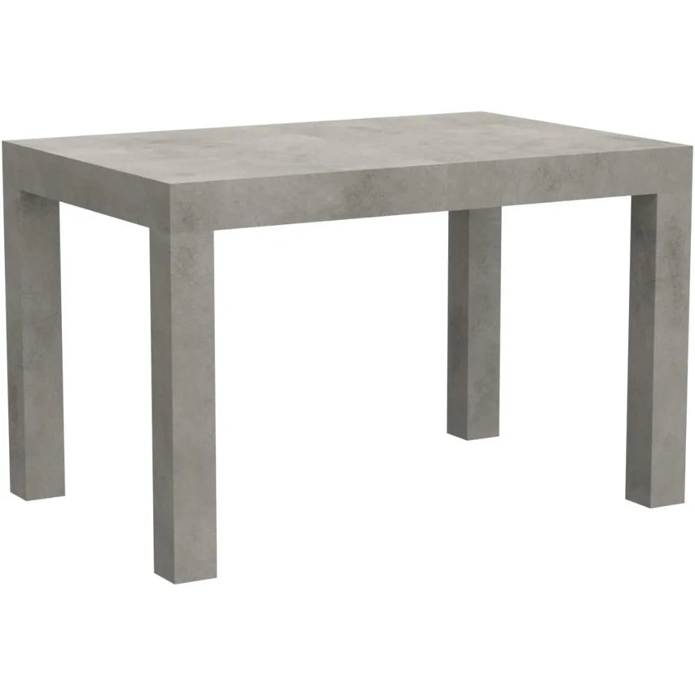 Ljustra Extendable Dining Table 47 to 79 Inch Modern Grey Concrete Effect
