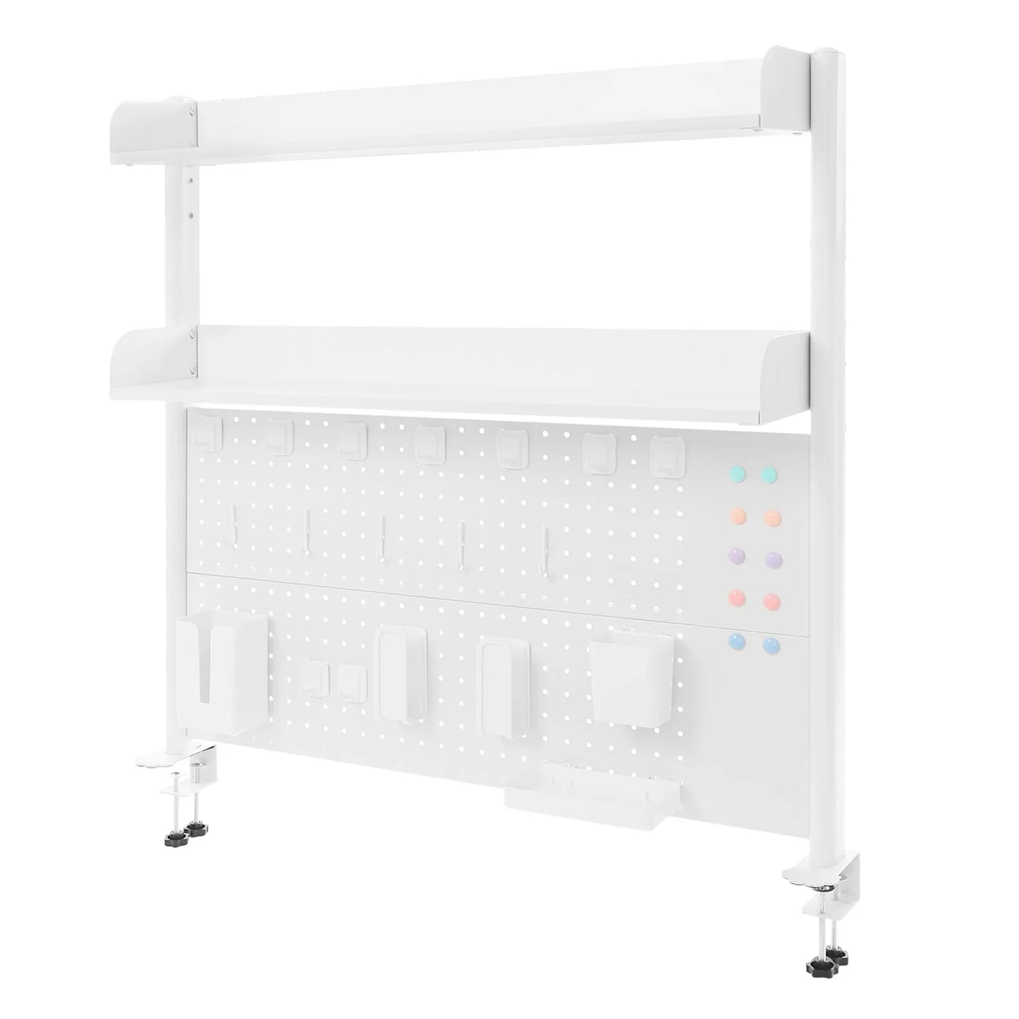 Desktop Bookshelf Clip-on Desk Organizer Modern Metal Storage Solution