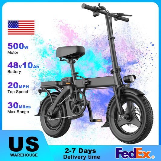 Ljustra Peak 750W Electric Bike Folding 20MPH Removable Battery Commute