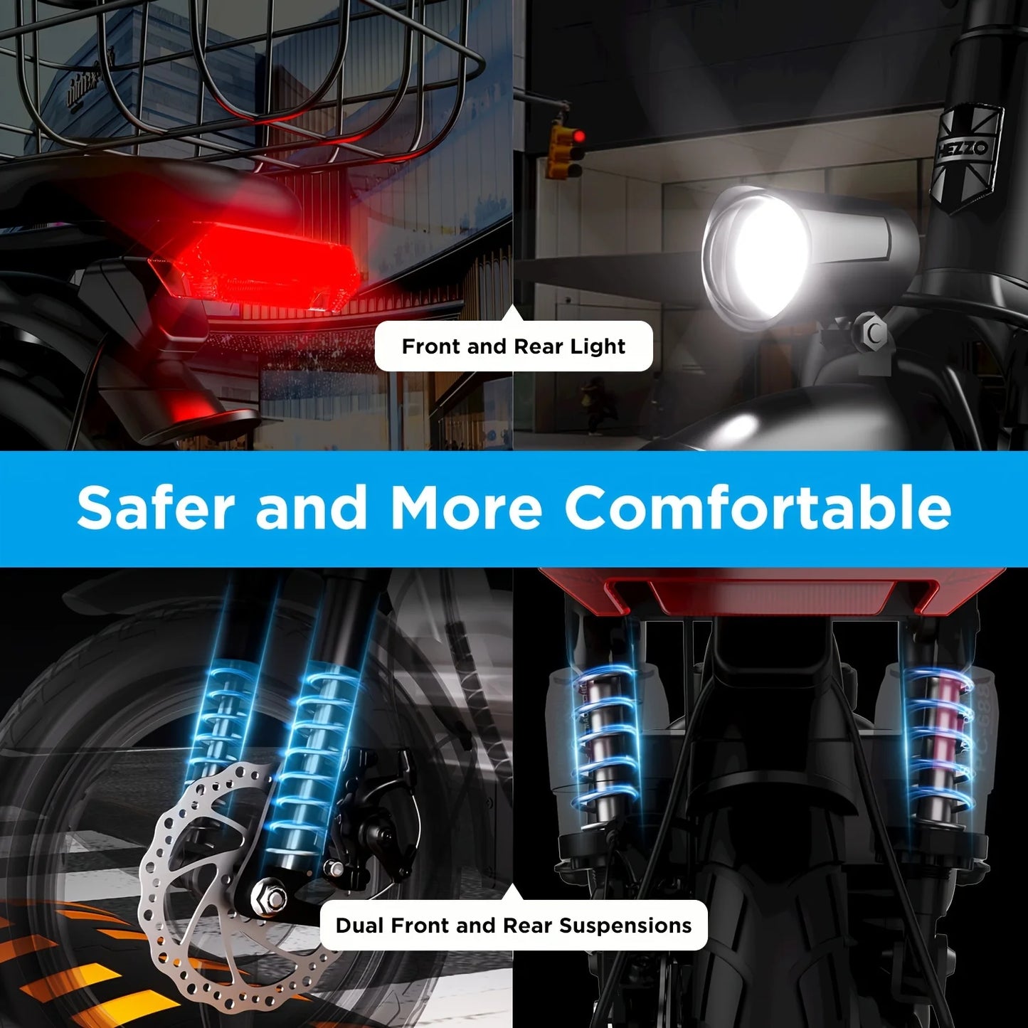 Ljustra 500W Electric Bicycle Dual Disc Brake Urban Commuter 60km Range