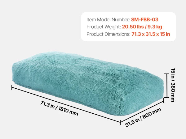 Ljustra Giant Bean Bag Chair Removable Cover Plush Foam Living Room