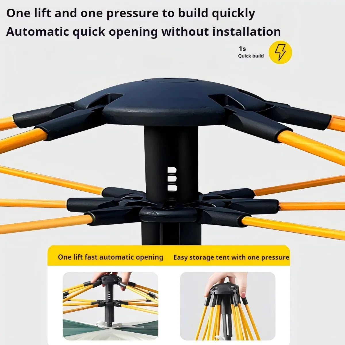 Ljustra Outdoor Sunshade Self-Driving Travel Camping Tent 4-Person