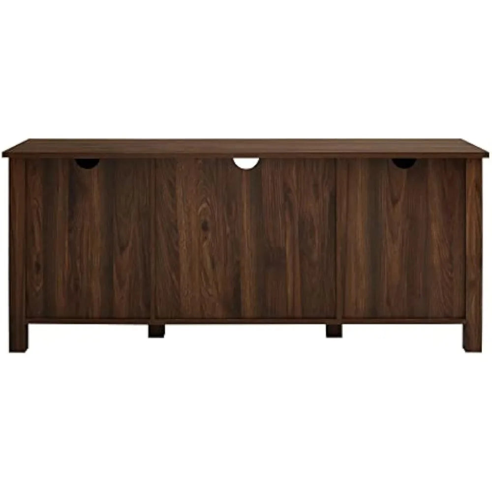 Dakota Modern Farmhouse TV Stand for TVs up to 65 Inches Dark Walnut