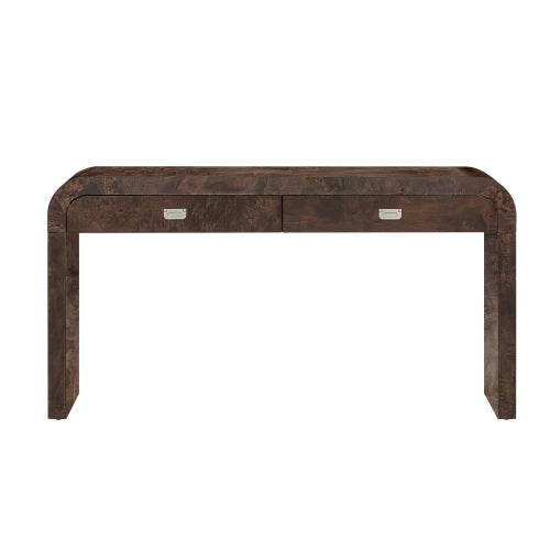 Ljustra 60 Inch Wooden Entryway Console Table with 2 Drawers and Handles