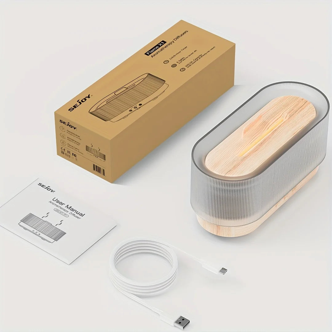 Ljustra Ultrasonic Humidifier 300ml Aromatherapy Diffuser Quiet Light