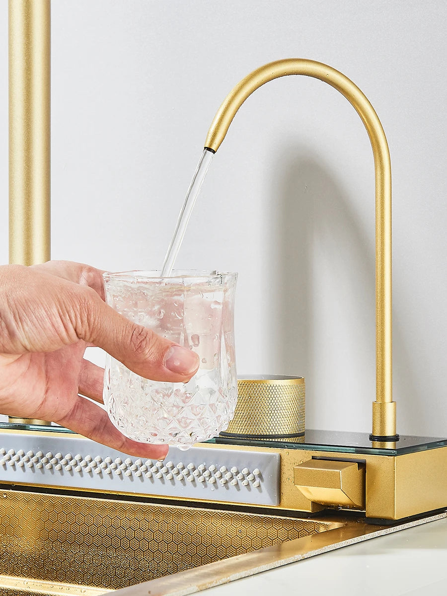 Large Stainless Steel Kitchen Sink 75x45cm with Faucet Digital Display