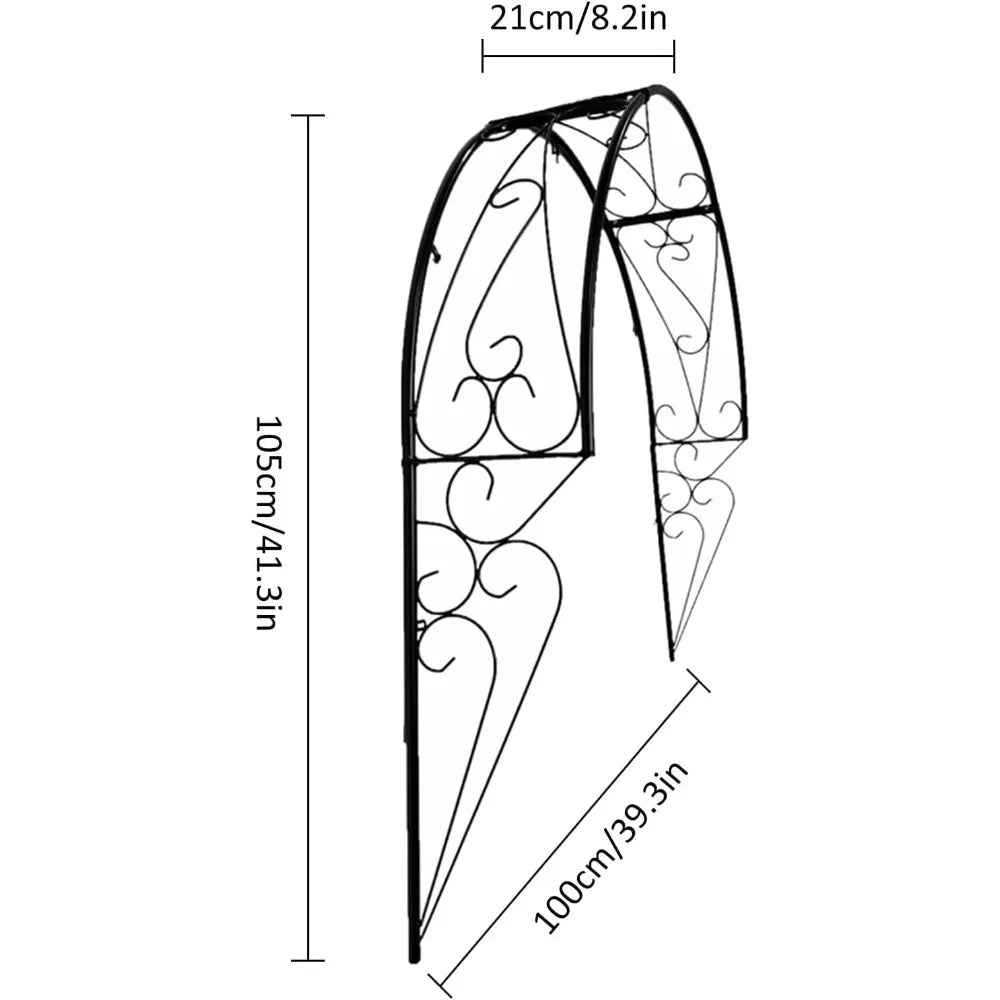 Garden Arch Trellis for Climbing Plants Metal Pergola Wall Mounted