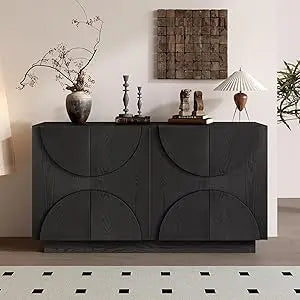 Modern Large Buffet Storage Sideboard 4 Doors Adjustable Shelf