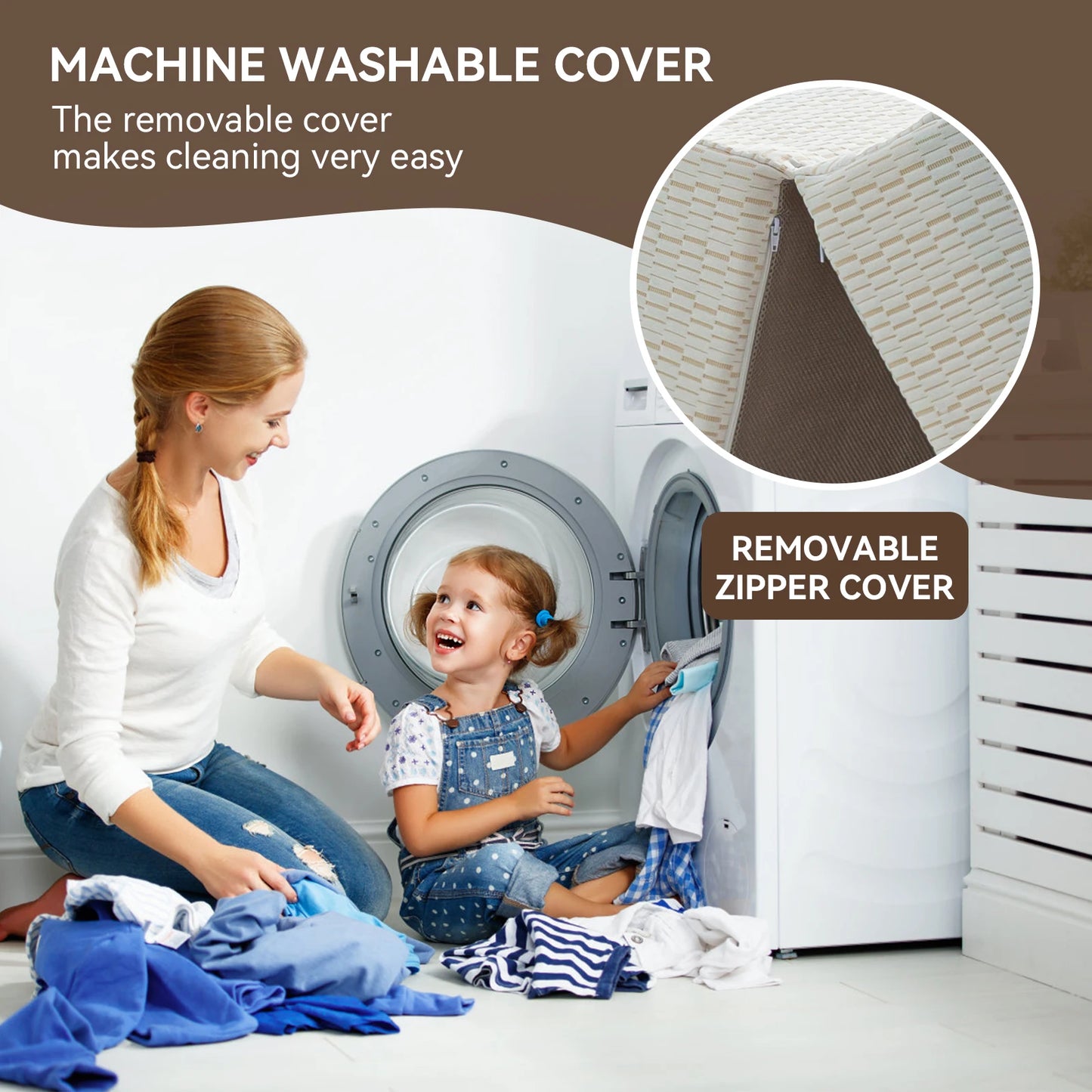 Ljustra Tri-Fold Memory Foam Mattress 6 Inch Portable Guest Bed