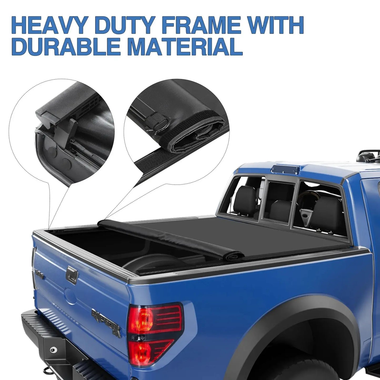 5.5ft Soft Roll-up Tonneau Cover for 2004-2023 Ford F-150 Truck Bed