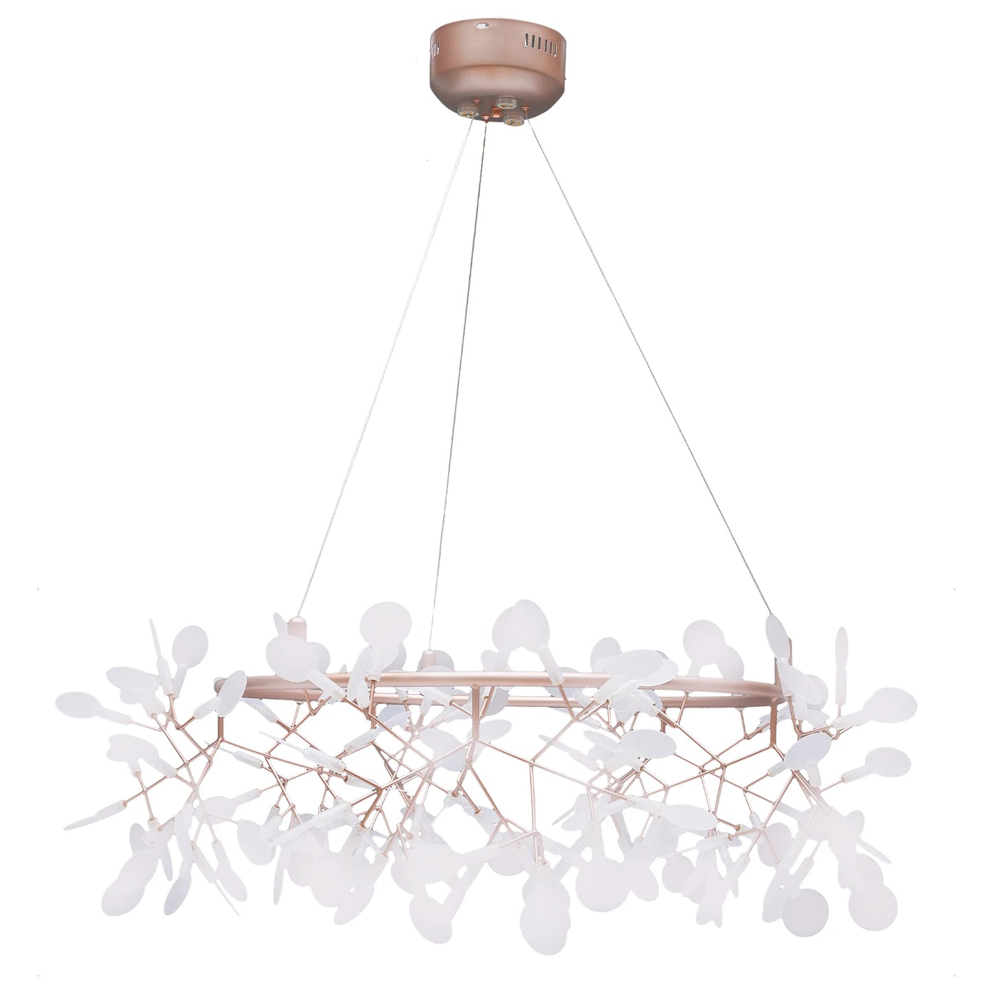 Modern Ceiling Chandelier 40W LED Light Rose Gold for Dining Living Room