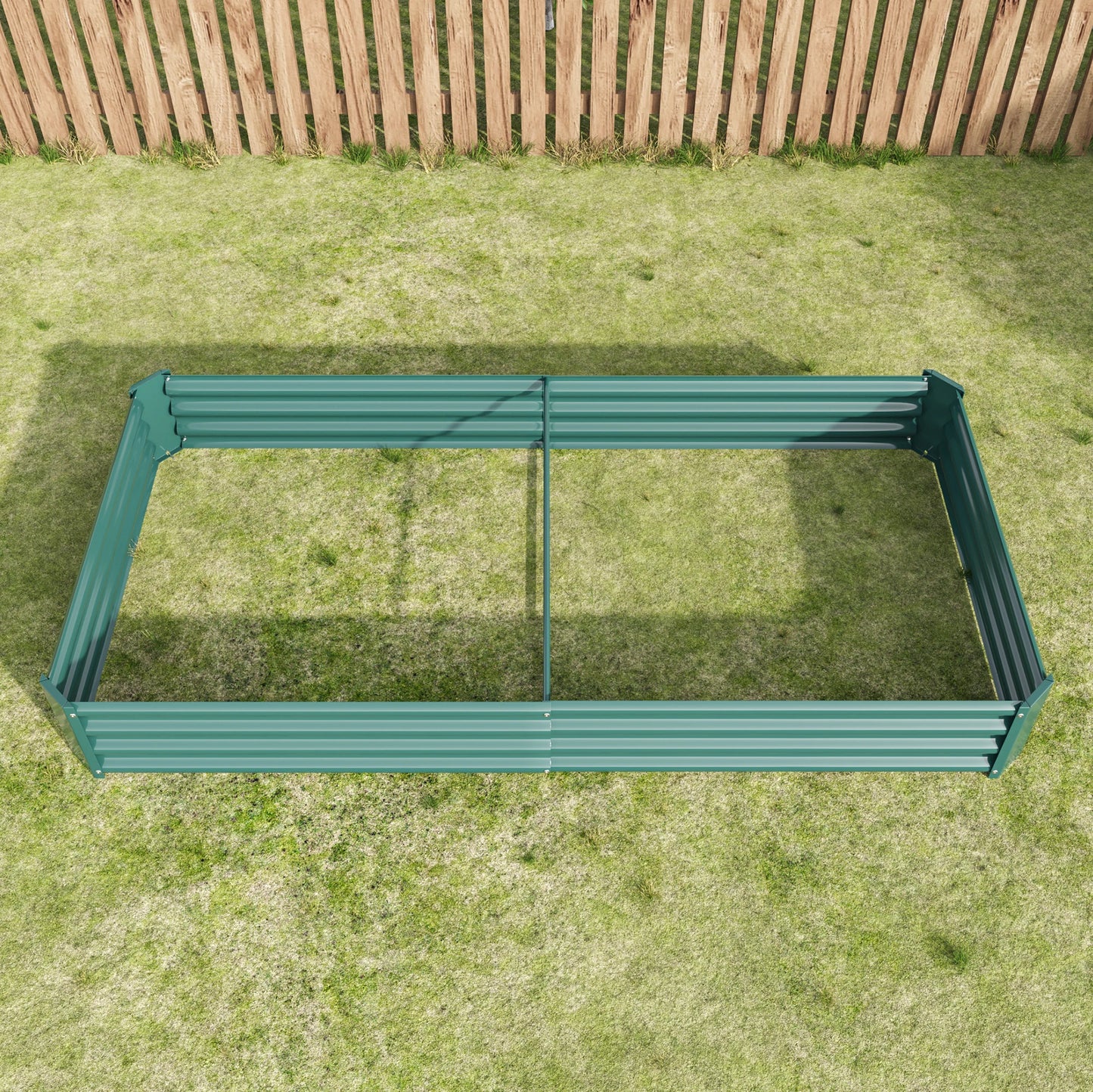 Large Metal Raised Garden Bed Kit for Flowers and Vegetables 7.6x3.7ft