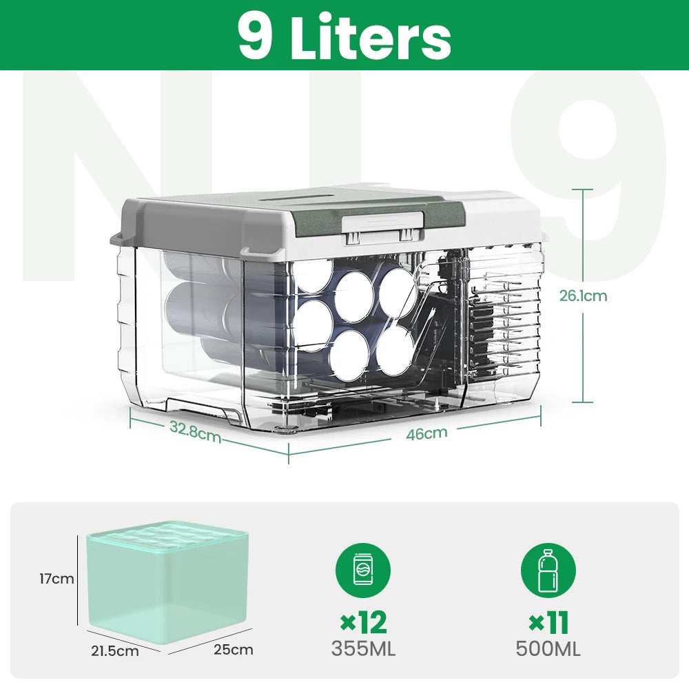Ljustra 9L Portable Refrigerator 12V 24V Mini Freezer for Camping Outdoor