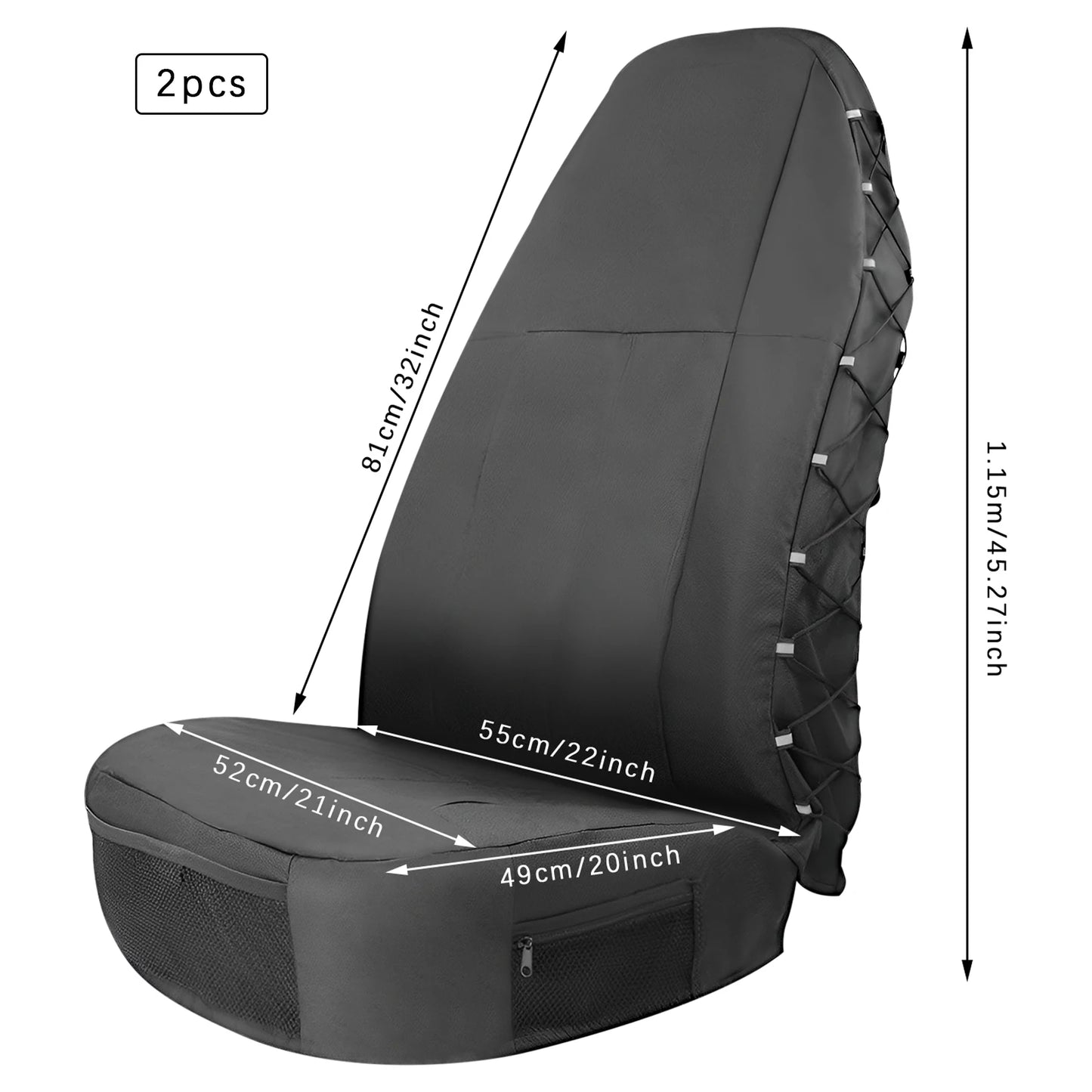 All-Weather Waterproof Car Seat Covers for SUVs and Sedans Pair