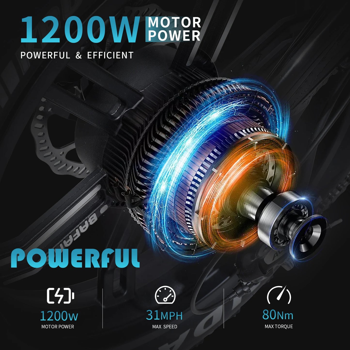 Electric Mountain Bike 750W 48V All-Terrain Fat Tire E-Bike 45 Mile Range