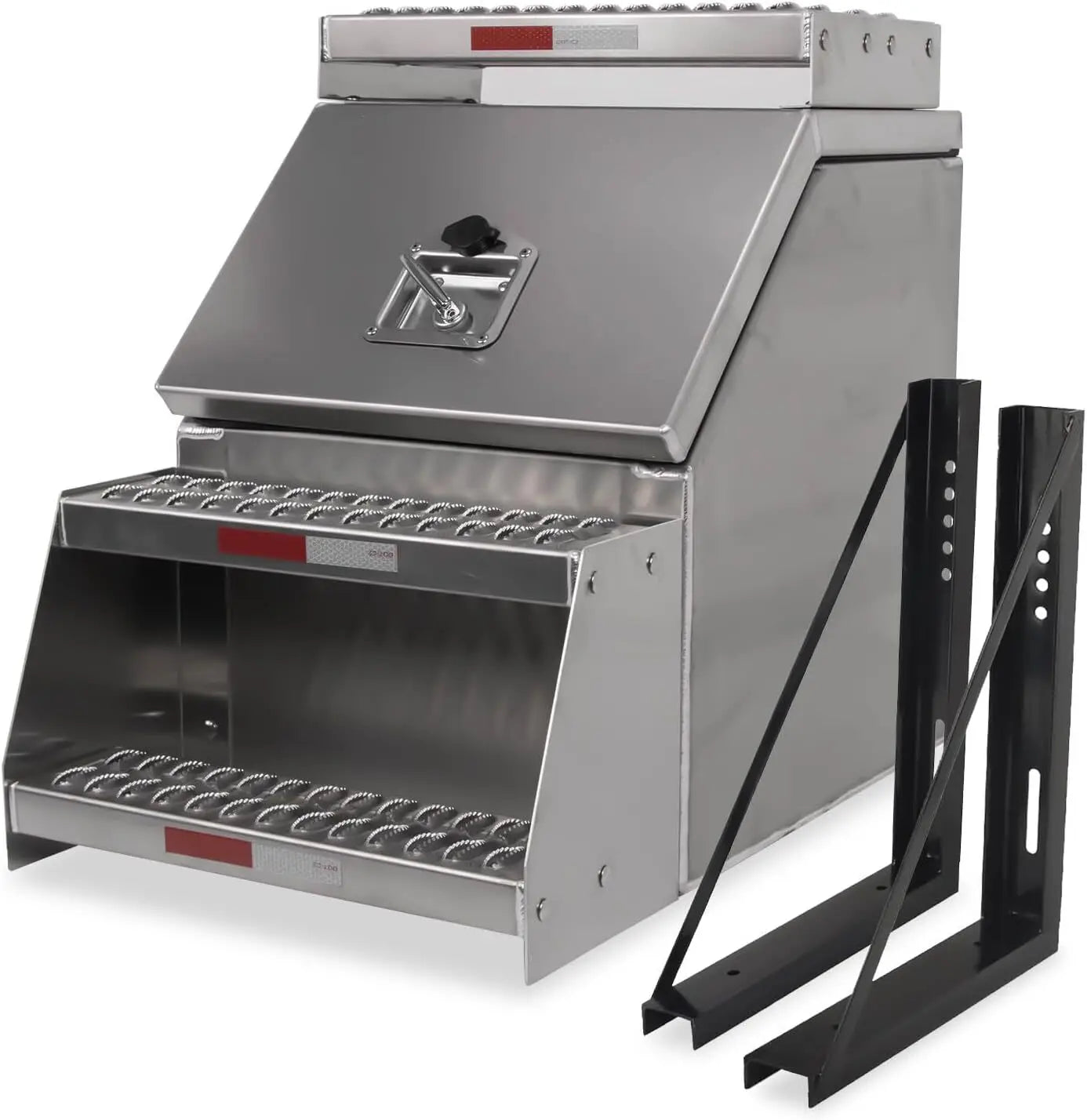 Tool Box for Semi Truck with Saddle Step Open Wide Design 18x28x25