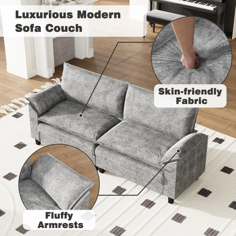 Ljustra Modular Sectional Loveseat Sofa Cloud Couch for Apartment