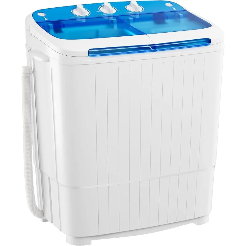 Ljustra Mini Portable Washer Dryer Combo 12.1lbs Compact Twin Tub