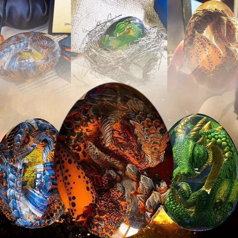 Crystal Transparent Resin Dragon Egg Lava Dinosaur Souvenir Decor