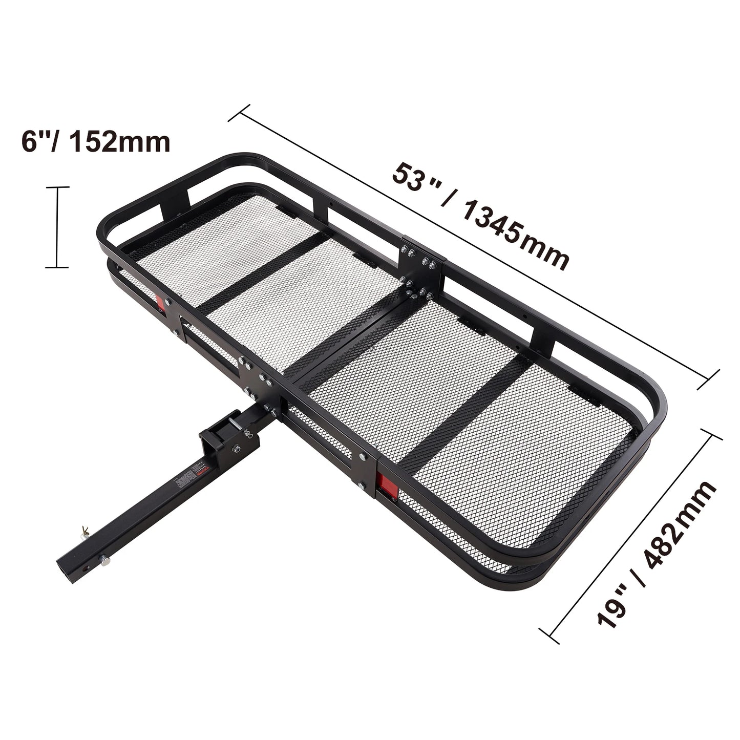 Ljustra Hitch Cargo Carrier 400lb Capacity Aluminum Basket for Truck