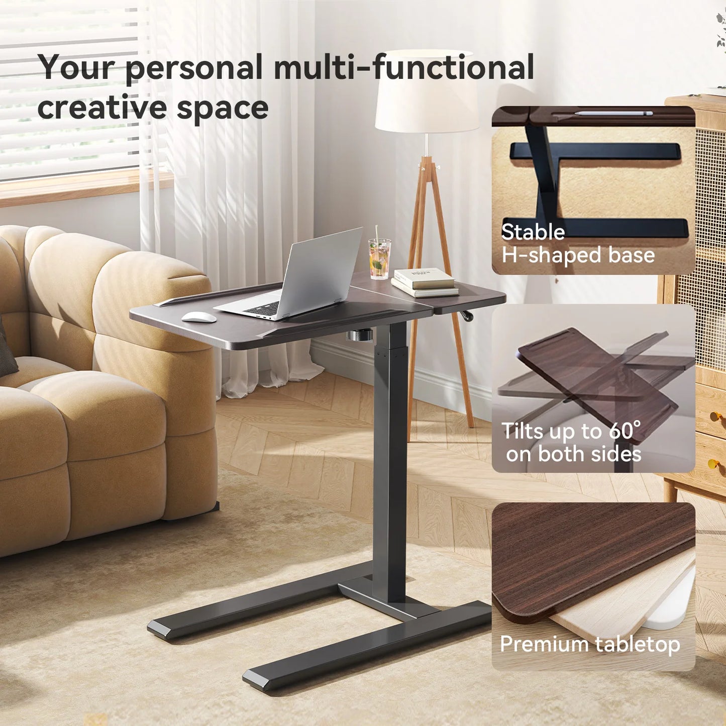 Ljustra 2-Piece Adjustable Standing Desk Ergonomic Office Workstation