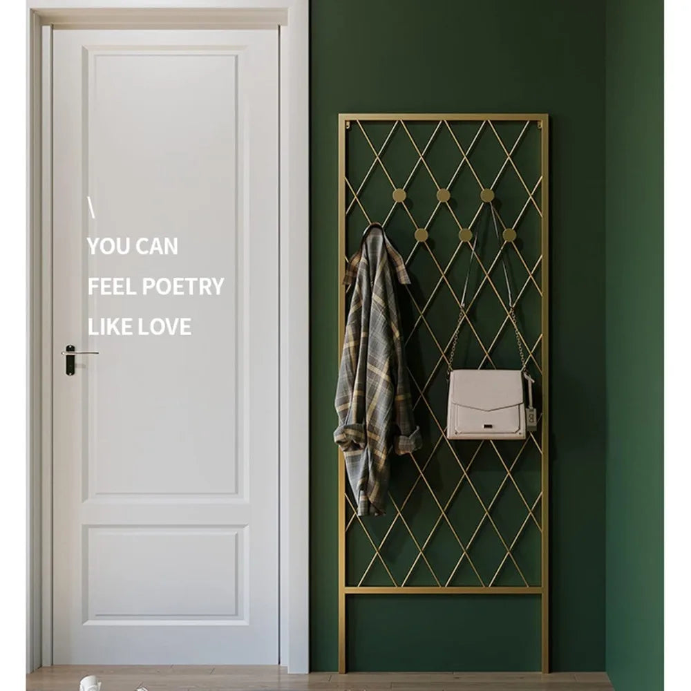 Simple Metal Coat Stand Corner Garment Rack Entryway Storage Organizer