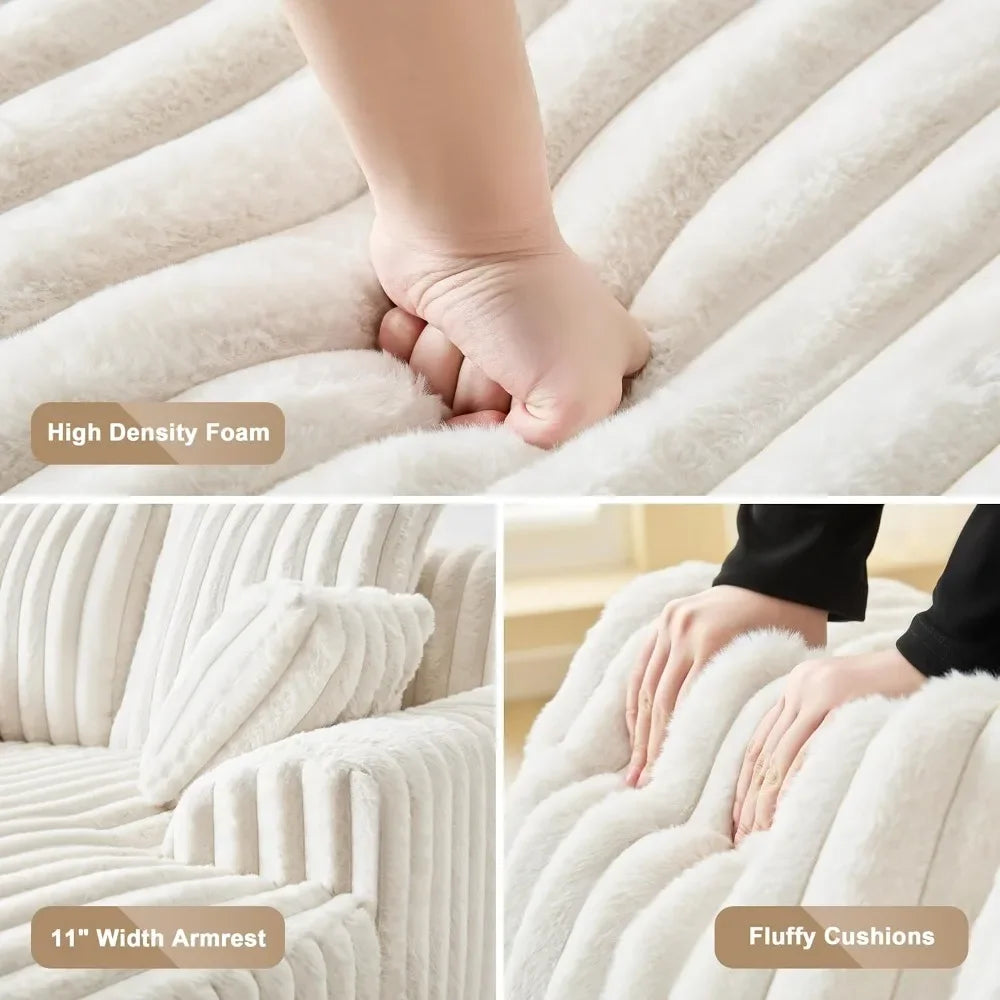 Ljustra 53.5 Inch Oversized Chaise Lounge Chair with 4 Pillows Indoor