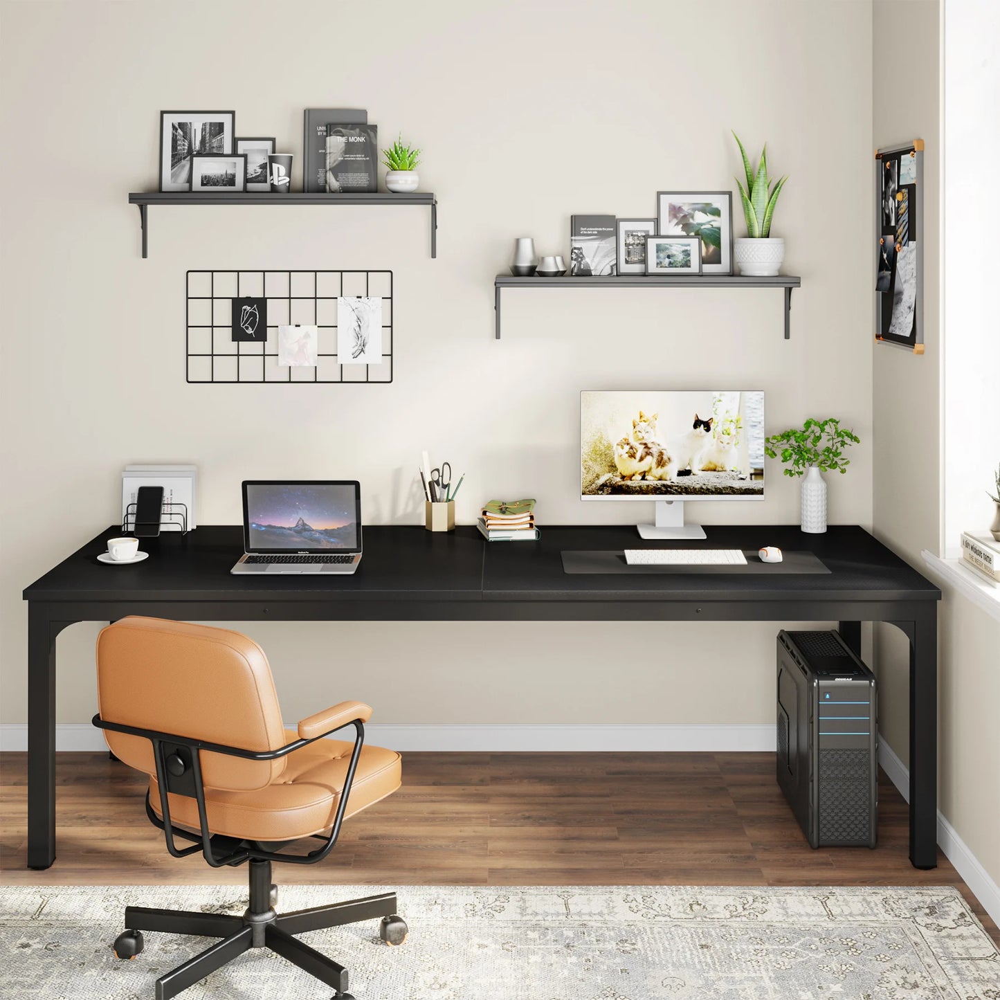 Ljustra 78.7 Inch Extra Long Computer Desk for Home Office Workstation