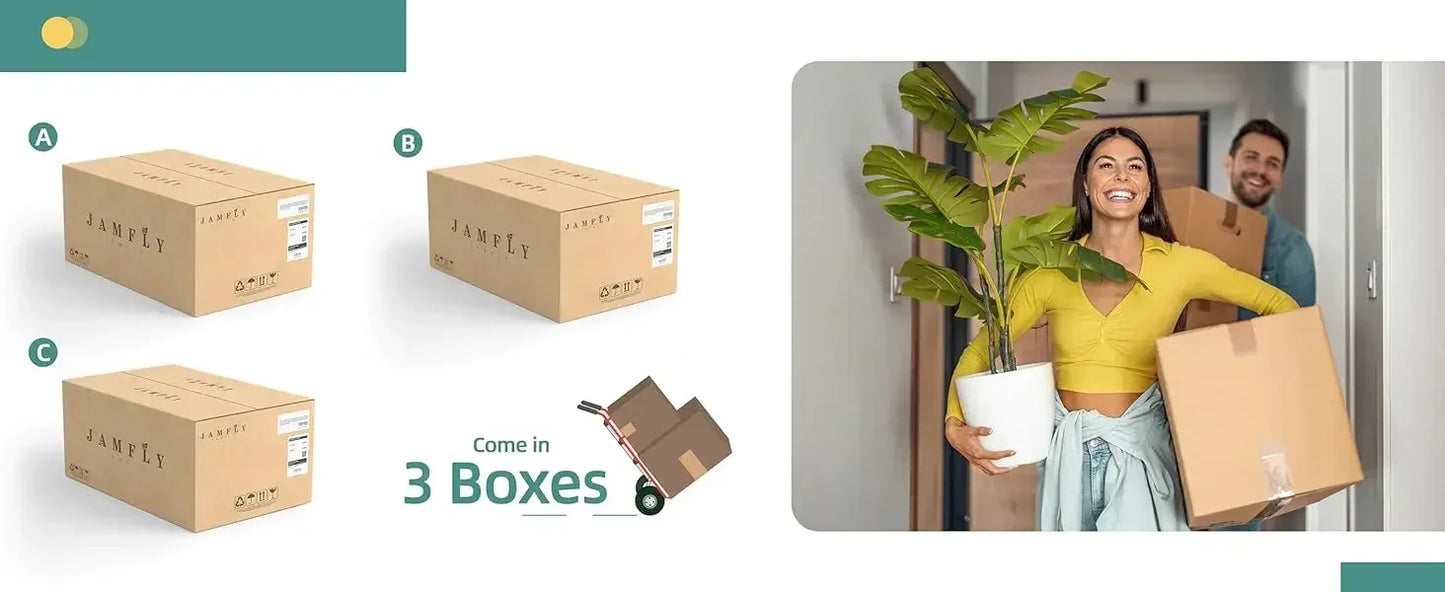 Ljustra Sectional Sofa U-Shaped Couch for Living Room 4 Seats