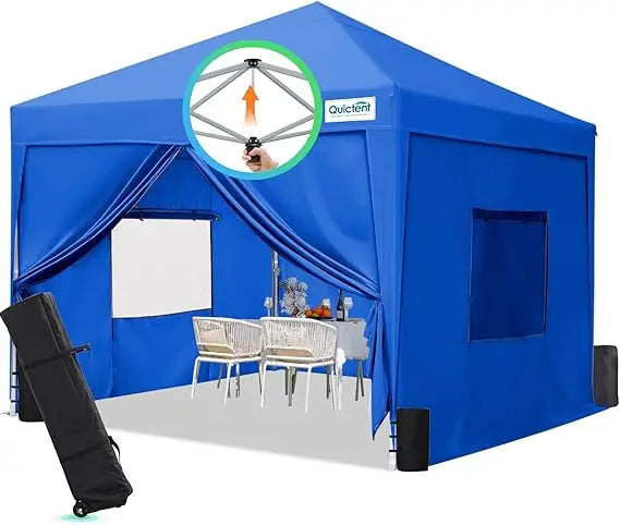 Privacy 10x10 Pop Up Canopy Tent with Sidewalls Easy Setup Outdoor