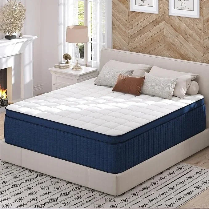 Ljustra King Size Mattress 14 Inch Medium Firm Pocket Springs Gel Foam