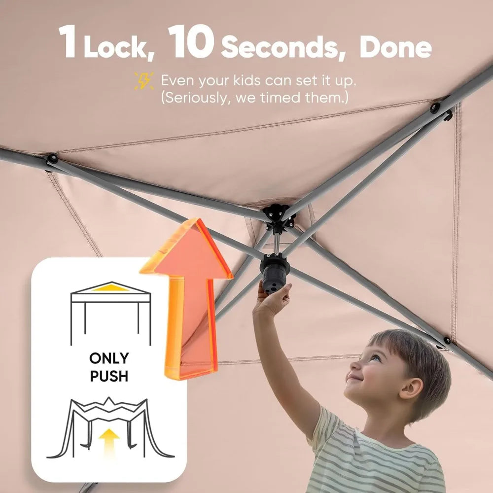 Privacy 10x10 Pop Up Canopy Tent with Sidewalls Easy Setup Outdoor