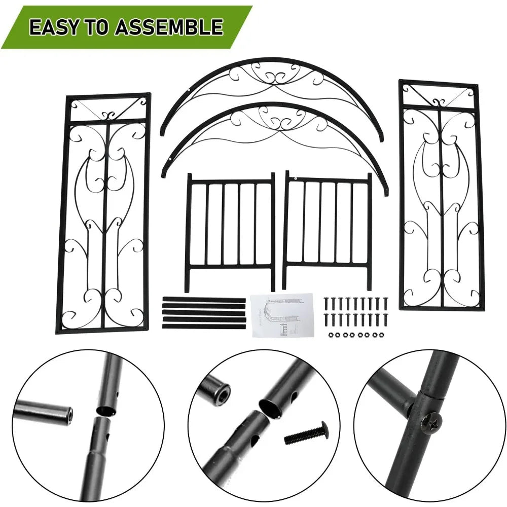 Garden Arch Trellis 7.2ft Metal Pergola Arbor Climbing Plant Support