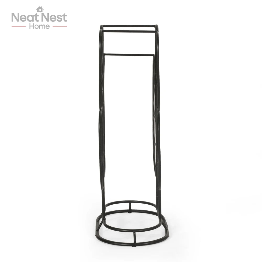 Metal Wall Mount Wine Rack Modern 6-Bottle Holder for Kitchen Bar