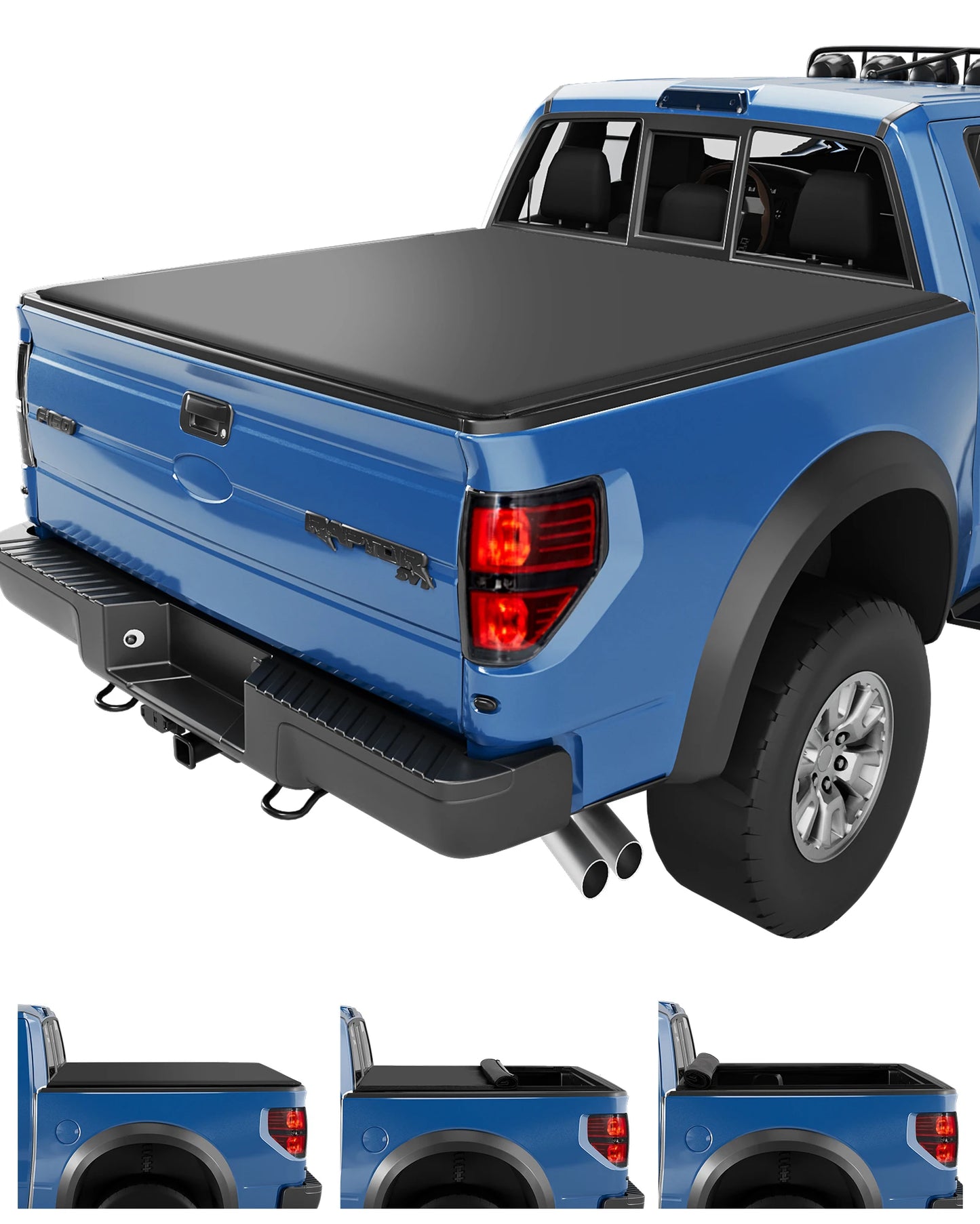 5.5ft Soft Roll-up Tonneau Cover for 2004-2023 Ford F-150 Truck Bed