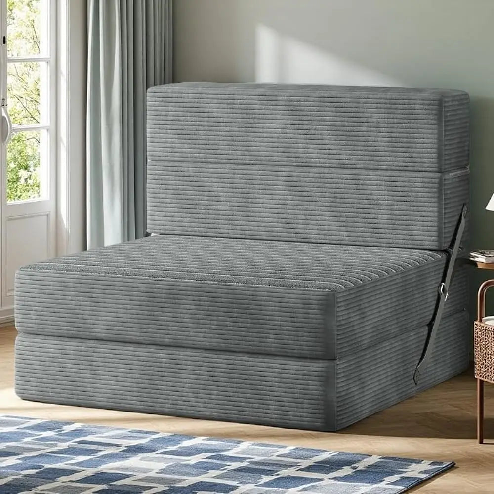 Ljustra Convertible Folding Sofa Bed Corduroy Memory Foam Couch
