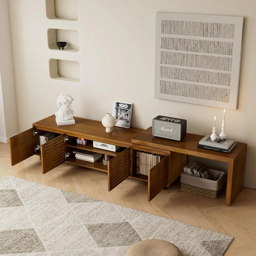 Expandable TV Stand Media Console for TVs up to 75” Farmhouse Style