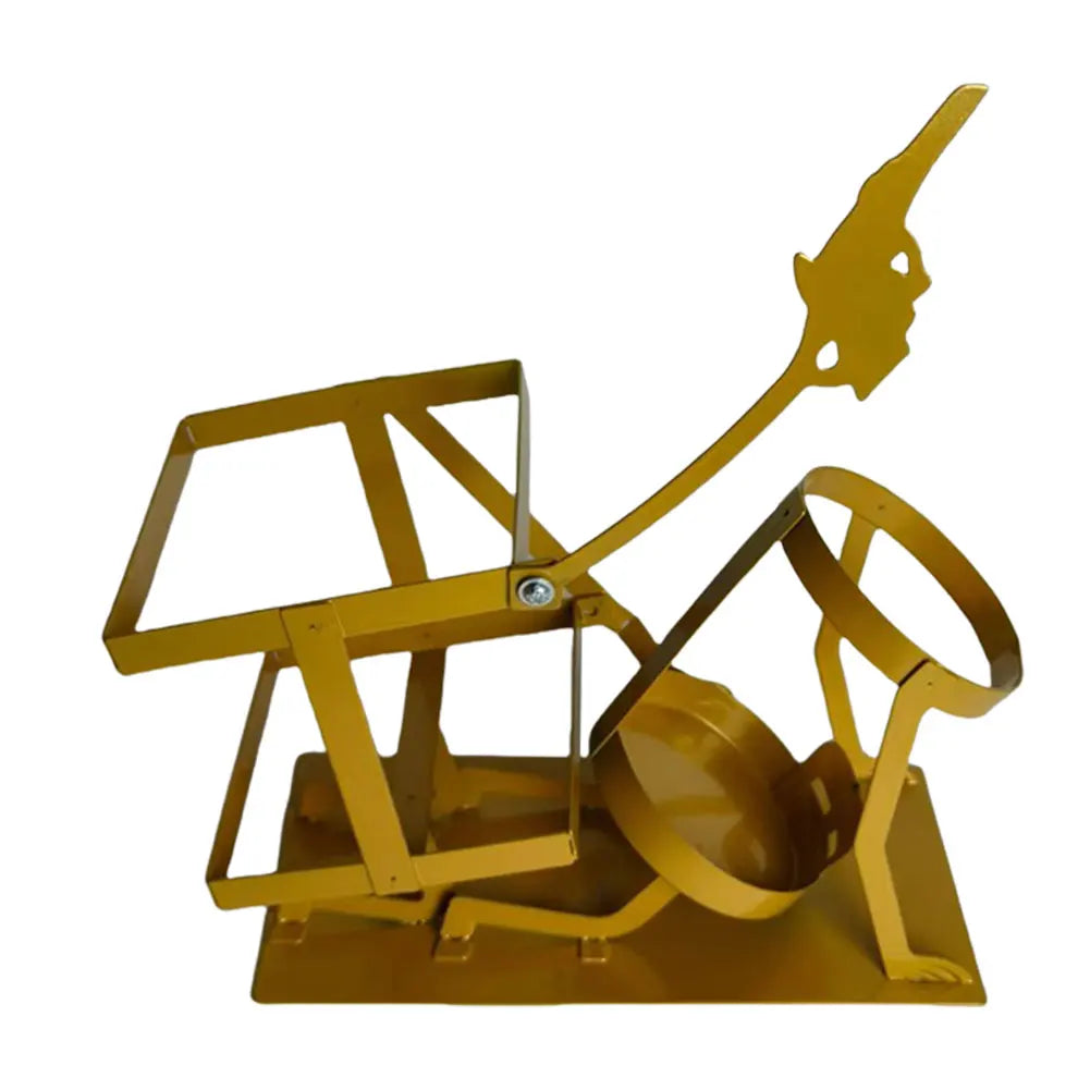 Retro Skull Skeleton Wine Holder Steampunk Bar Decor Bottle Stand