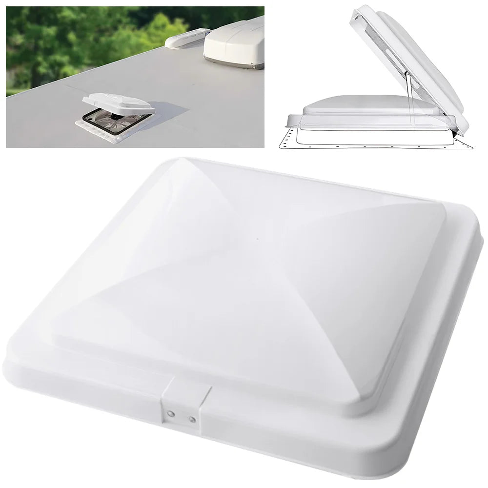 Universal RV Roof Vent Lid Replacement Impact-Resistant 14 Inch Cover