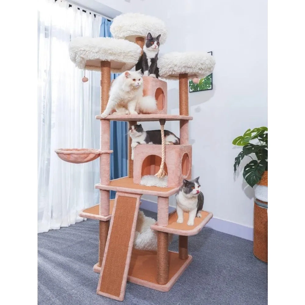 Catry Castle Cat Tree Dynamic Tower Hammock Scratching Post Toy