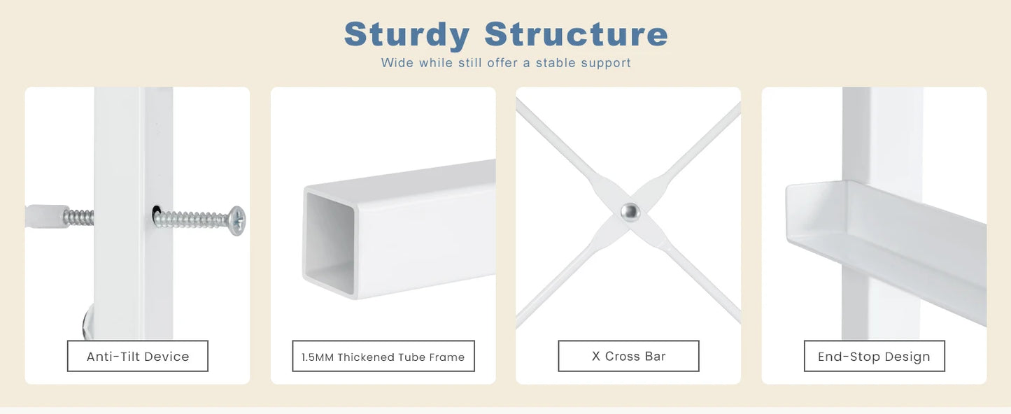 Ljustra 6 Drawer Nightstand Modern Storage Table for Bedroom Living Room