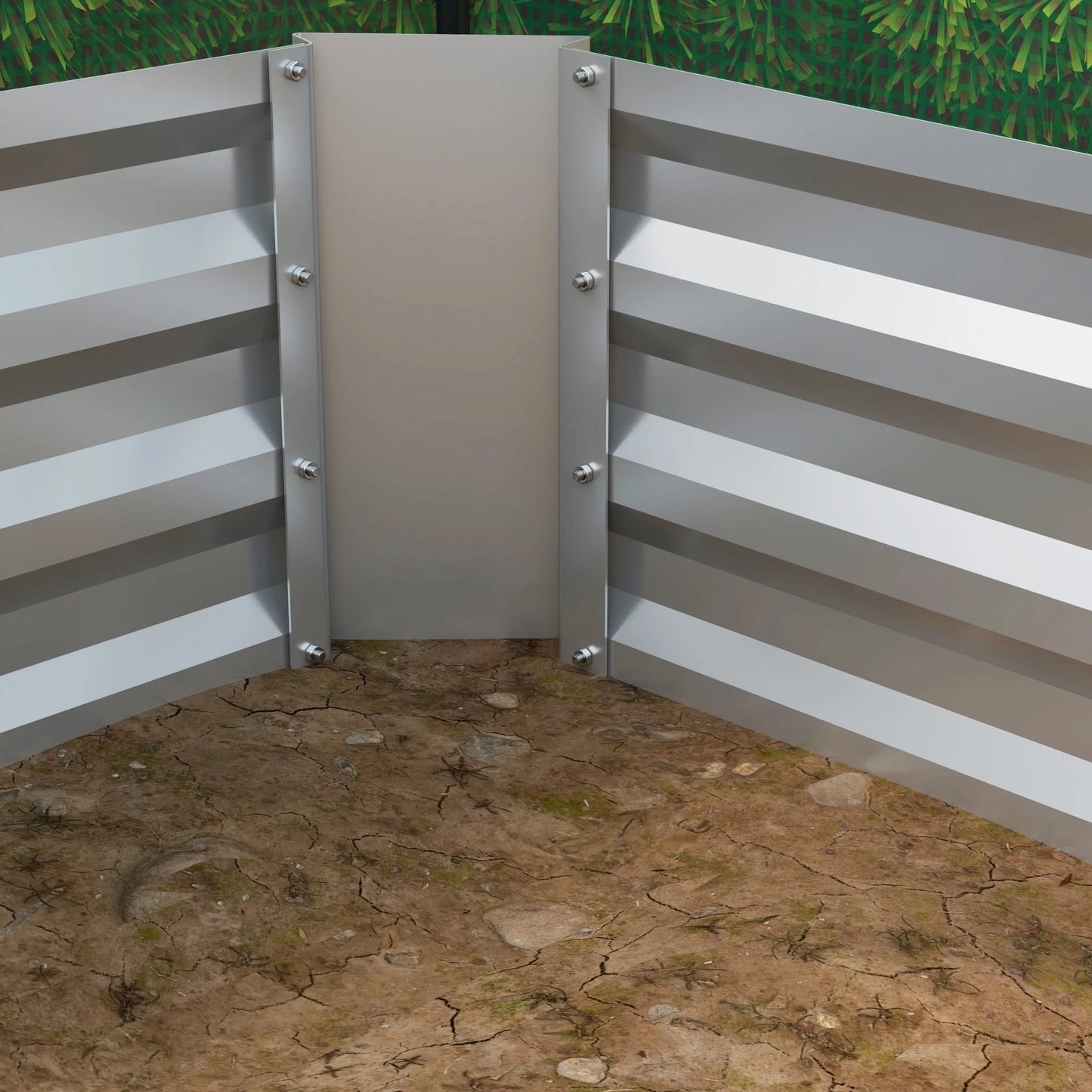 Ljustra Raised Garden Bed with Mini Greenhouse Galvanized Steel 8.6ft