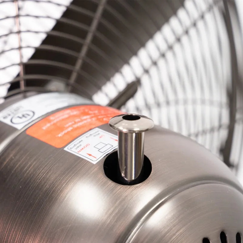 Ljustra 16 Inch Oscillating Stand Fan with Wood Tripod Legs Vintage Style