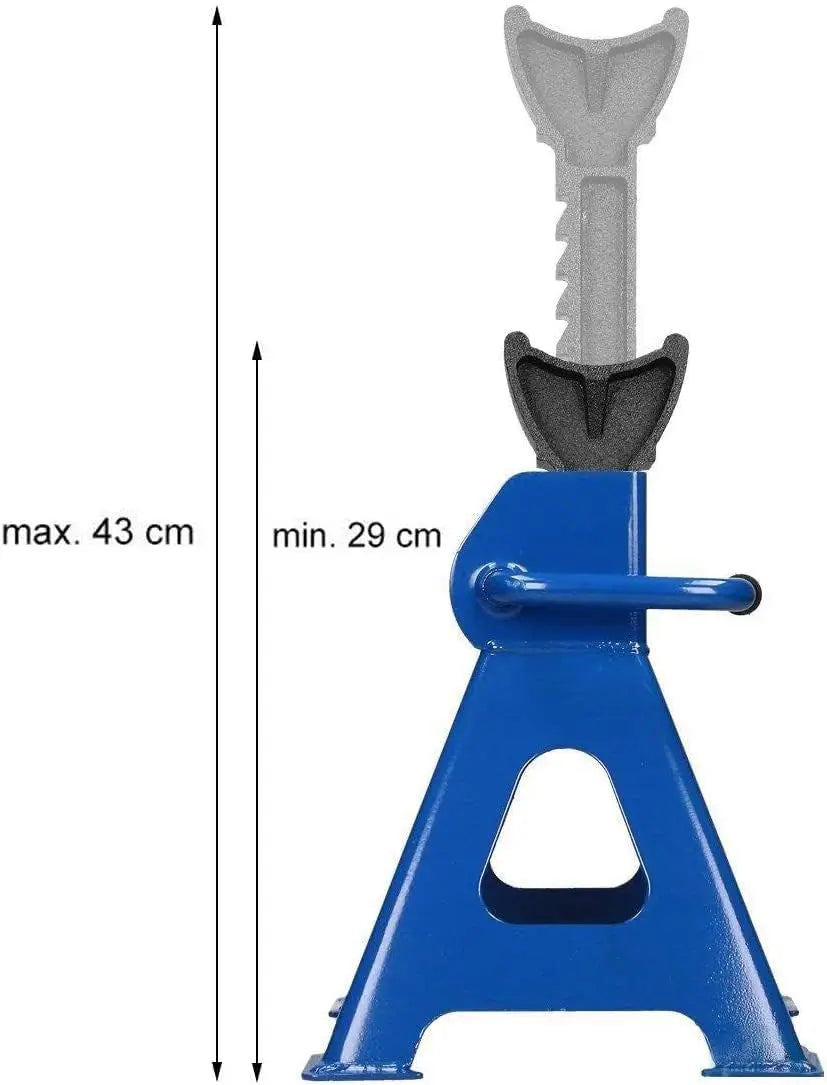 Heavy Duty 3 Ton Axle Stands Car Van Garage Workshop Tool 2 Pieces