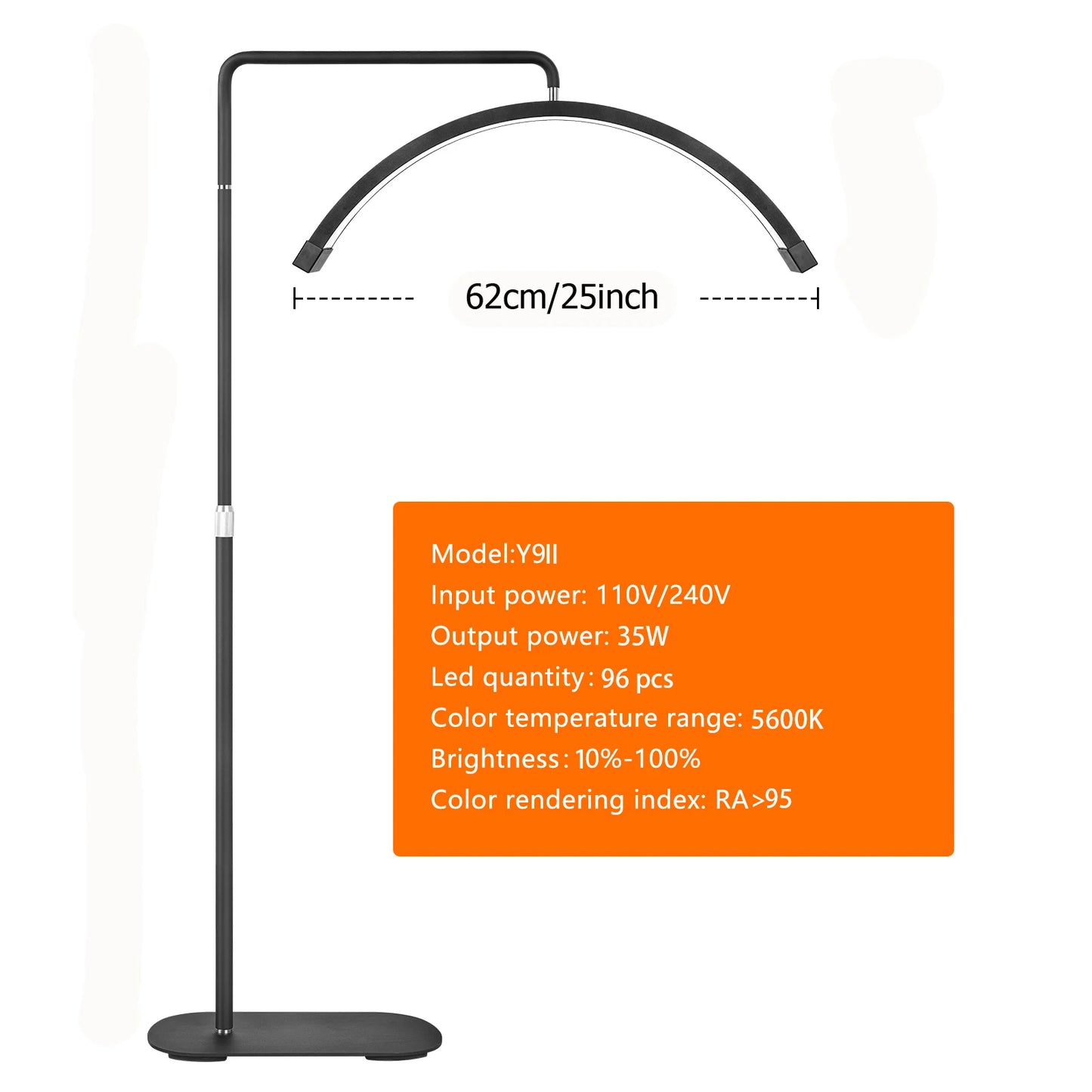 Fosoto Half-moon LED Video Light for Beauty Salon Tattoo Eyelash Work